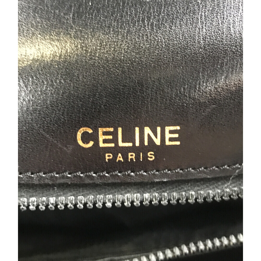 Celine black leather top handle bag - Picture 4 of 6
